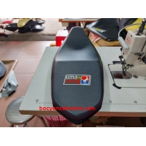 Yên xe winner gọt cạnh,Áo thêu,  chỉ đỏ 