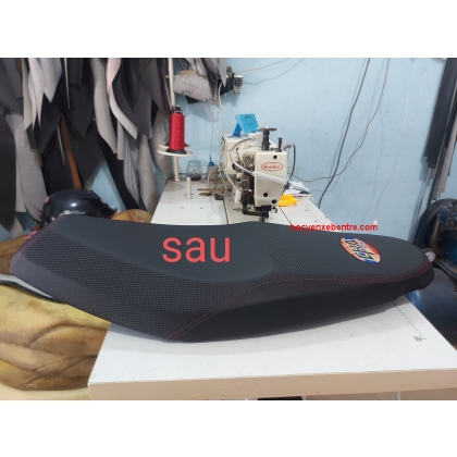 Yên xe wave RS gọt cạnh Áo thêu chỉ đỏ 