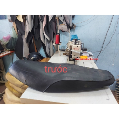 Yên xe wave RS gọt cạnh Áo thêu chỉ đỏ 